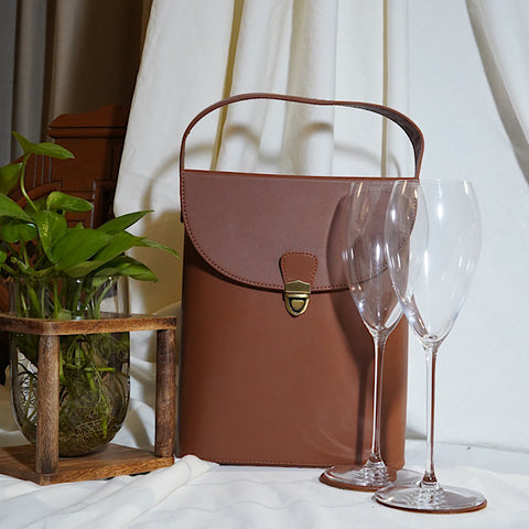 Buy online Leather wine gift set at House of Rumi