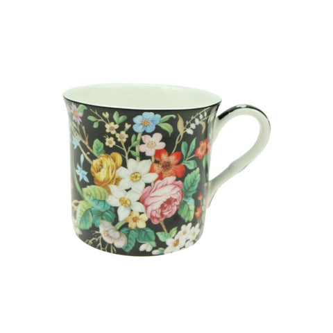 Stechcol Wildflower Chintz-Black-MW set of 6