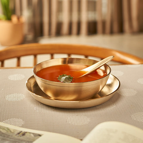 Kansa Soup bowl with spoon