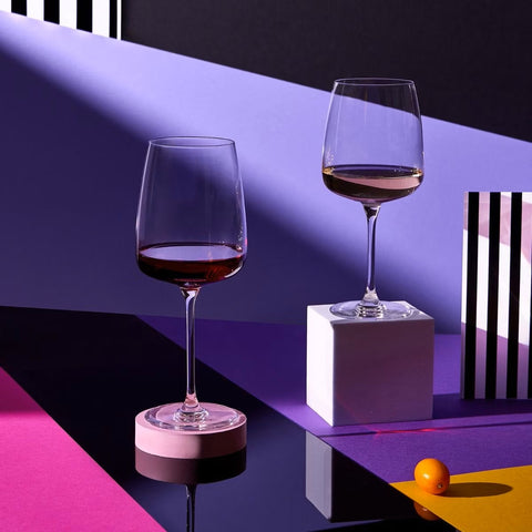 Modern wine glasses